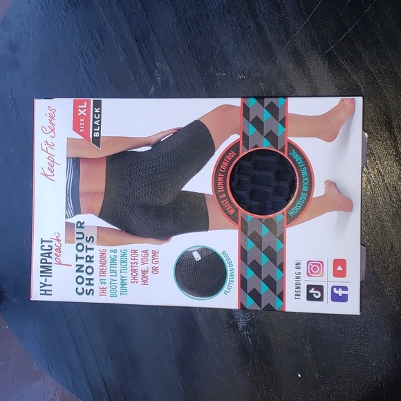 Hy-Impact peach contour shorts Keep Fit Series XL Waist  Tummy Control Workout - Picture 4 of 9